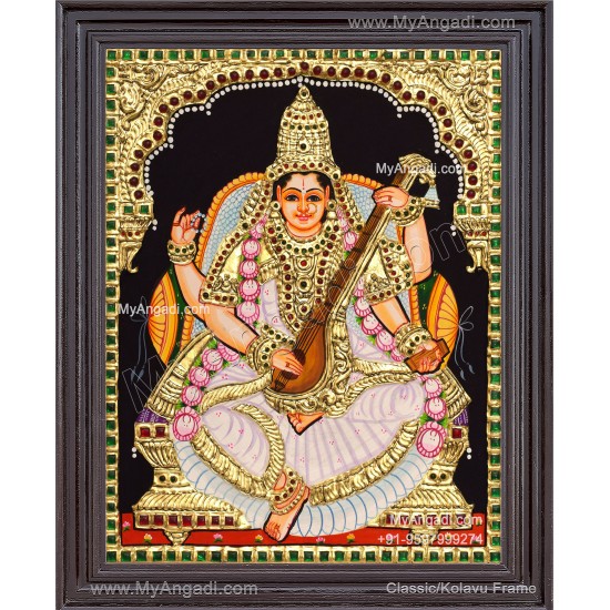Saraswathi Tanjore Painting