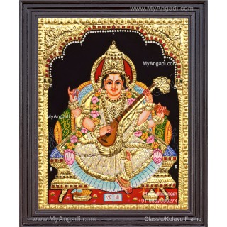 Saraswathi Tanjore Painting