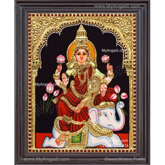 Gajalakshmi Tanjore Painting