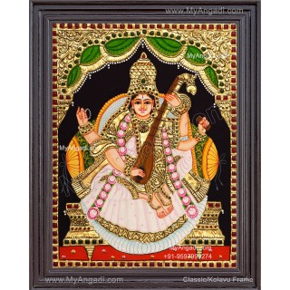 Saraswathi Tanjore Painting