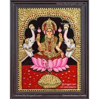 Gajalakshmi Tanjore Painting
