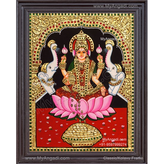 Gajalakshmi Tanjore Painting