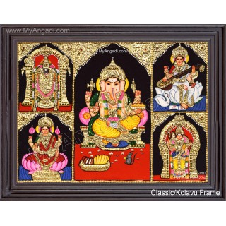 5 Panel  Tanjore Painting