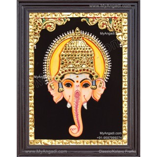 Ganesha face Tanjore Painting