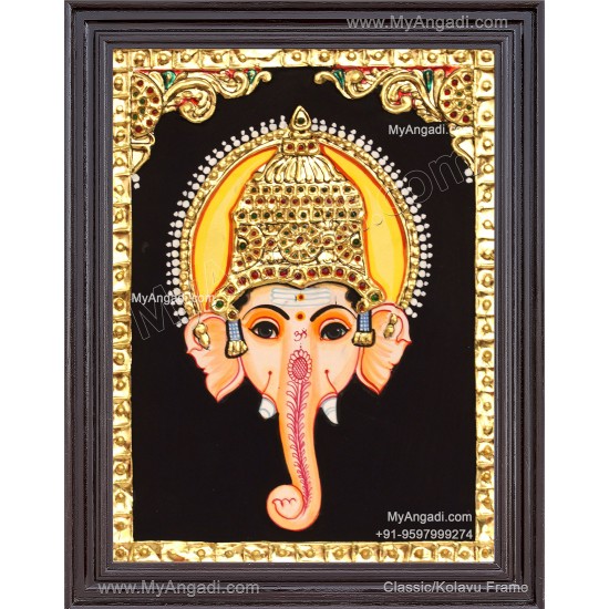 Ganesha face Tanjore Painting