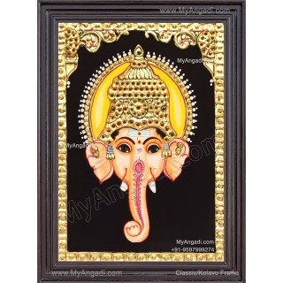 Ganesha face Tanjore Painting