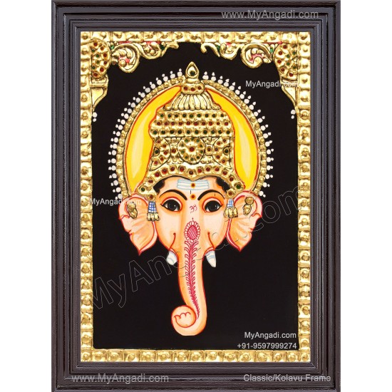 Ganesha face Tanjore Painting