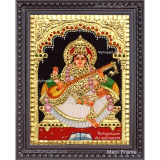 Saraswathi Devi Tanjore Painting