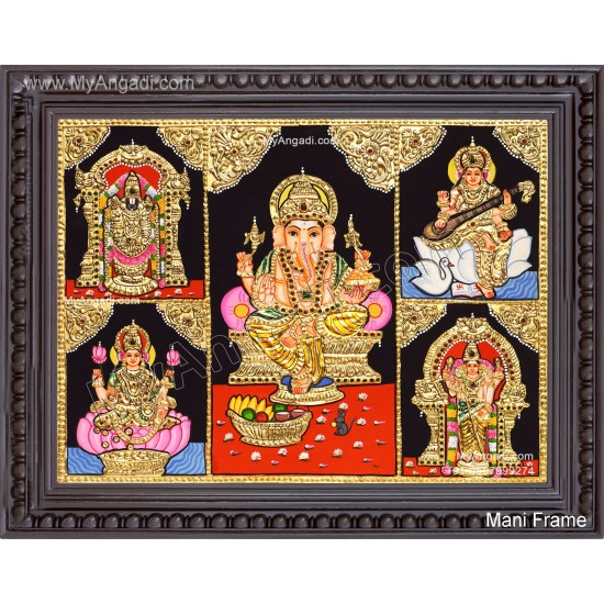 5 Panel  Tanjore Painting