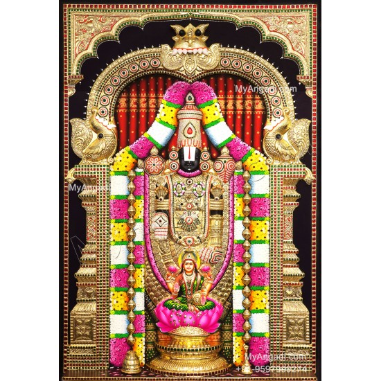 3d Balaji Lakshmi Tanjore Painting
