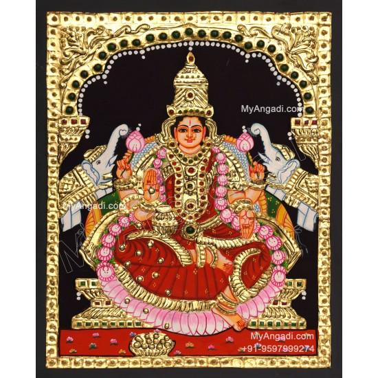 Gajalakshmi Tanjore Painting