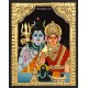 Shivan Parvathi Tanjore Painting