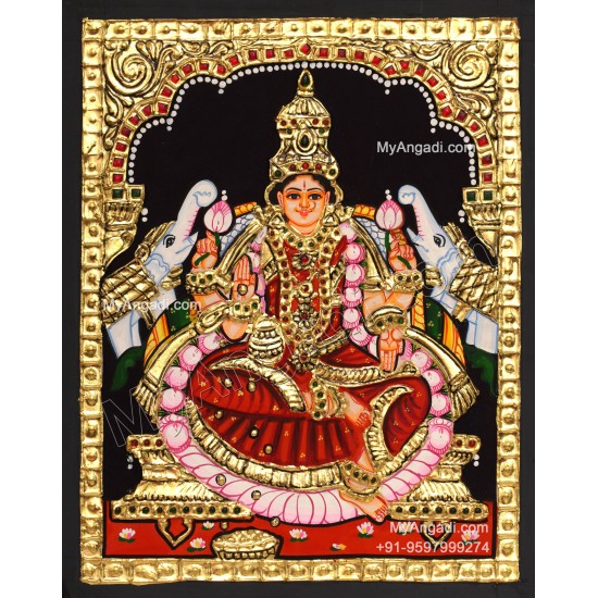 Gajalakshmi Tanjore Painting