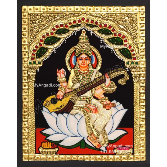 Saraswathi Tanjore Painting