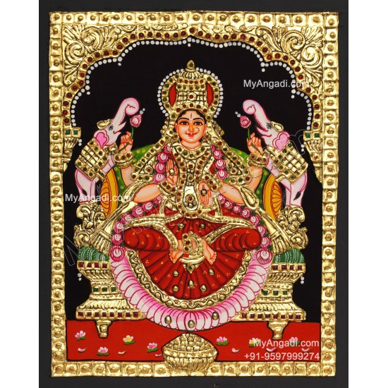 Gajalakshmi Tanjore Painting