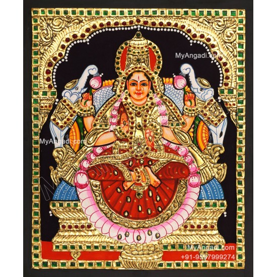 Gajalakshmi Tanjore Painting