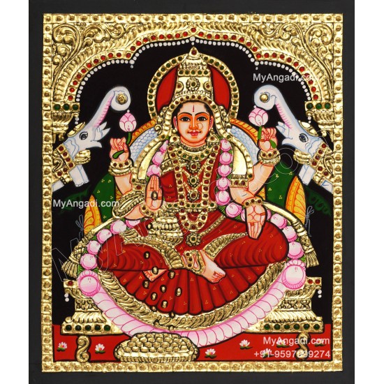 Gajalakshmi Tanjore Painting