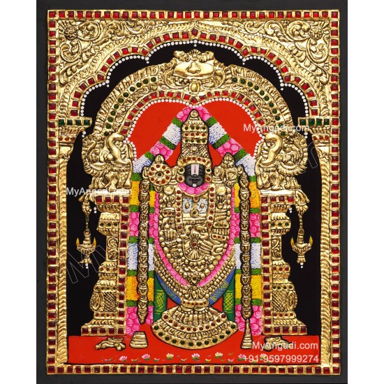 Venkateshwara  Swamy Tanjore Painting