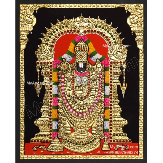 Venkateshwara  Swamy Tanjore Painting