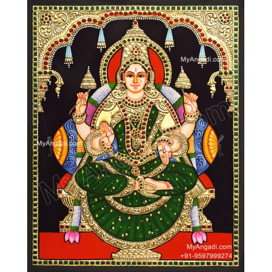 Lakshmi Devi Tanjore Painting