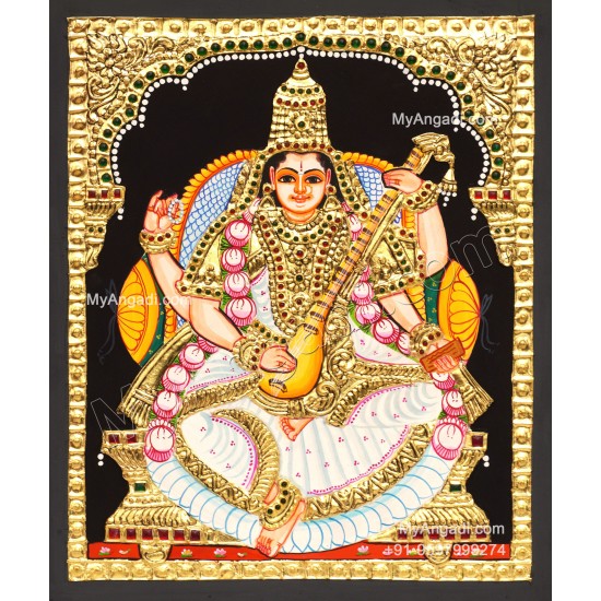 5 Set Ganesha Murugan Balaji Lakshmi Saraswathi Tanjore painting