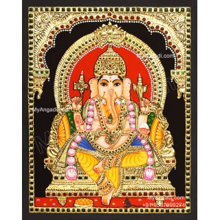 5 Set Ganesha Murugan Balaji Lakshmi Saraswathi Tanjore painting