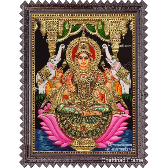 Gajalakshmi Tanjore Painting