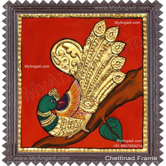 Peacock Tanjore Painting
