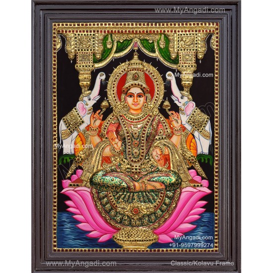Gajalakshmi Tanjore Painting