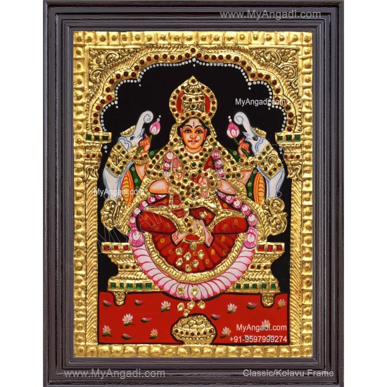 Gajalakshmi Tanjore Painting