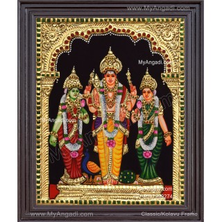Murugar valli deivanai Tanjore Painting