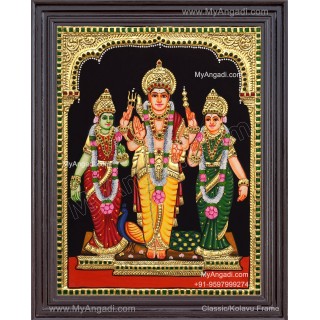  Murugan Valli Deivanai Tanjore Painting