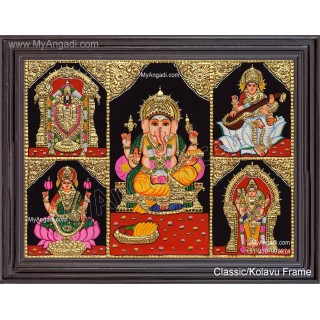 5 Panel Tanjore Painting