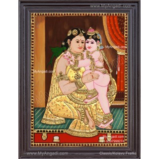 Yasodha Krishna Tanjore Painting