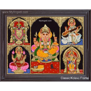 5 Panel Tanjore Painting