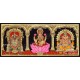3 Panel  Lakshmi Ganesha Saraswathi Tanjore Painting