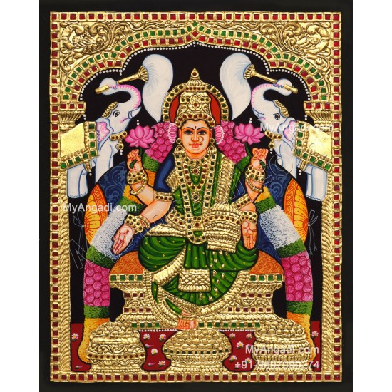 Gajalakshmi Tanjore Painting