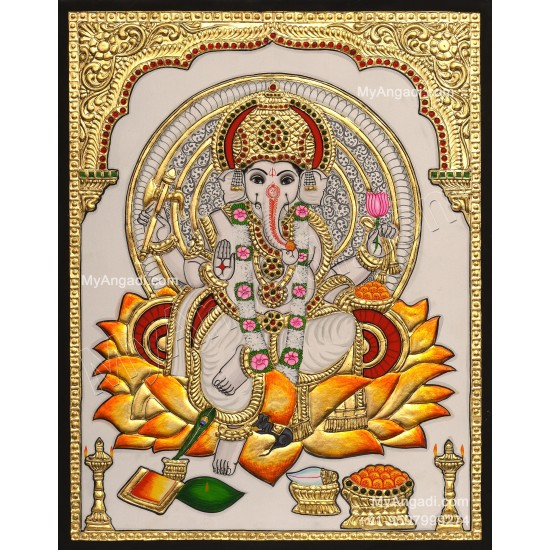 Ganesha Tanjore Painting Ganesha Tanjore Painting