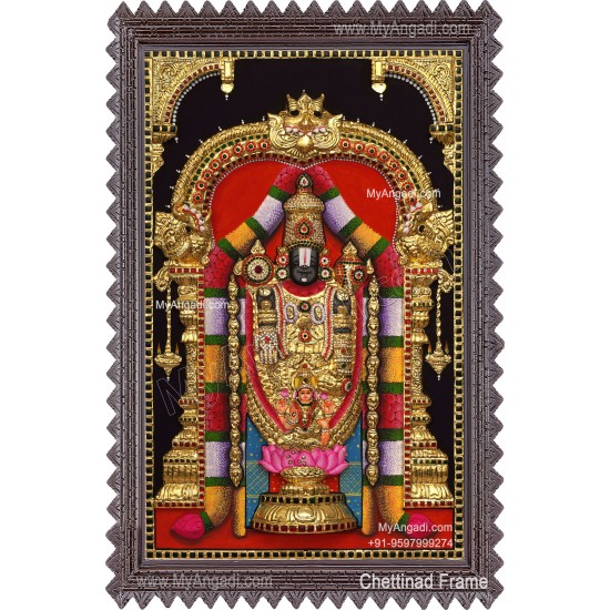 3D Balaji Lakshmi Tanjore Painting