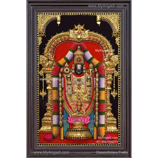 3D Balaji Lakshmi Tanjore Painting