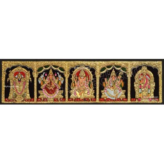 5 Panel  Tanjore Painting