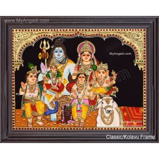 Shiva Family Tanjore Painting