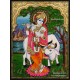 Krishna With Flute and Cow Tanjore Paintings