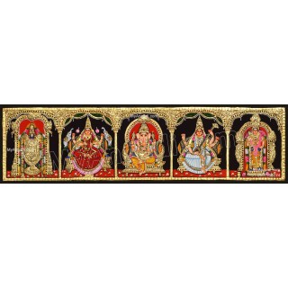 5 Panel  Tanjore Painting