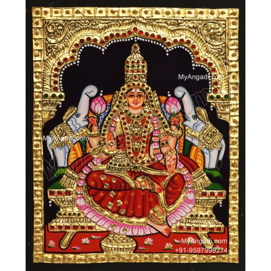 Gajalakshmi Tanjore Painting