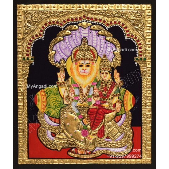 Lakshmi Narasimmar Tanjore Painting