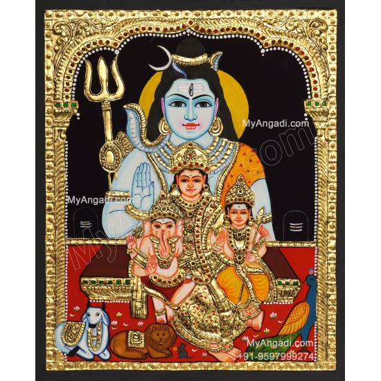 Shiva Family Tanjore Painting