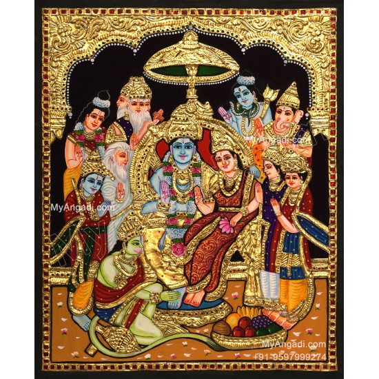 Ramar Pattabhisekam Tanjore Painting