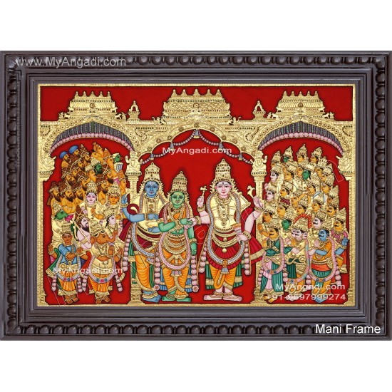 Girija Kalyanam - Shiva Parvati Kalyanam Wedding - Tanjore Painting
