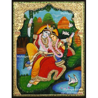 Radha Krishna Tanjore Paintings